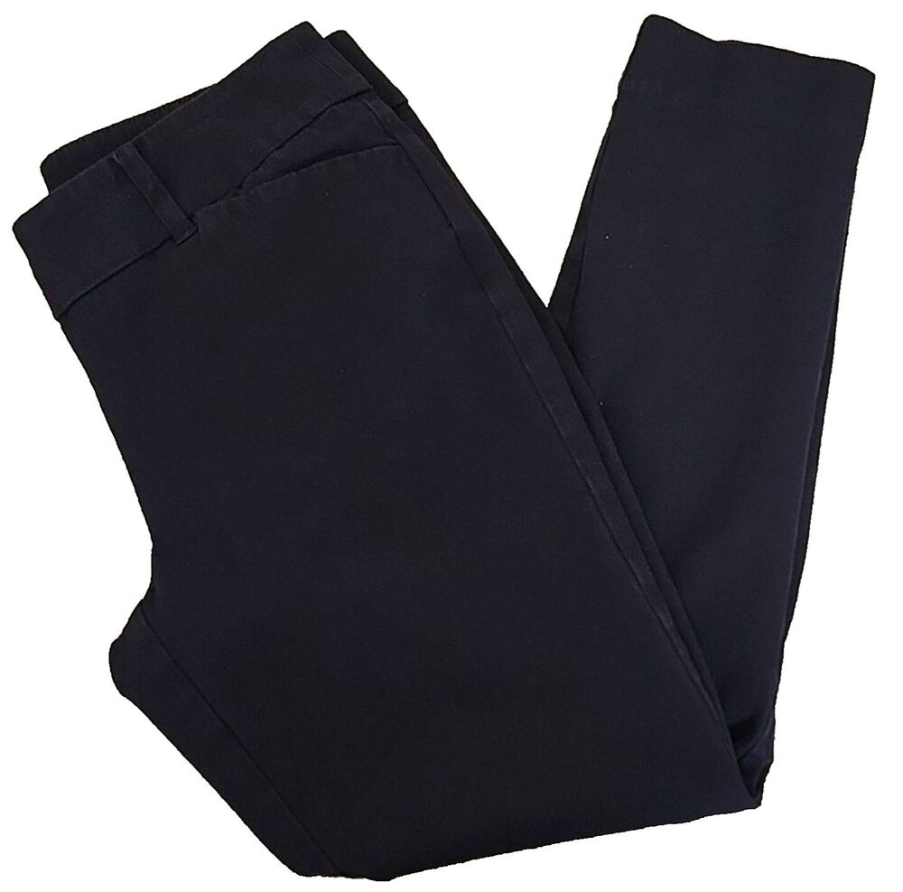 Loft Outlet Women's Classic Black Pants, Curvy Skinny Ankle, Size 6